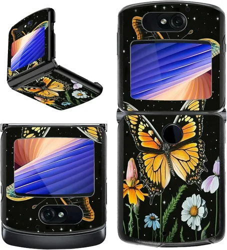 Vista 12 de Rossy Funda para Motorola RAZR 5G, para Moto RAZR 5G, funda delgada y ligera de policarbonato duro a prueba de golpes para Motorola Moto RAZR 5G