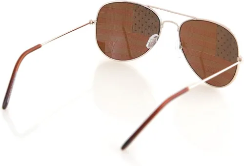 Vista 4 de Shaderz Aviator USA America American Flag Gafas de sol Gran accesorio para el 4 de julio