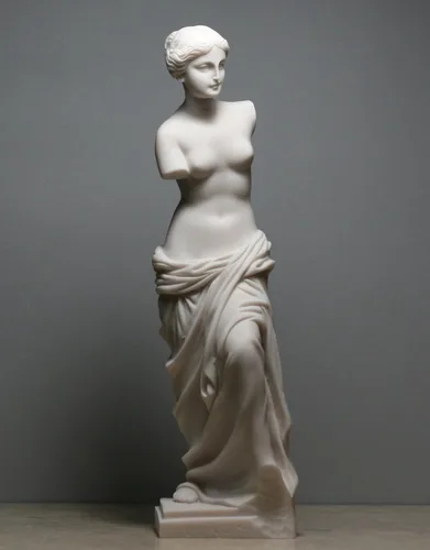 Vista 2 de Afrodita Venus De Milo Diosa de la Belleza Estatua de Alabastro Escultura Desnuda Mujer