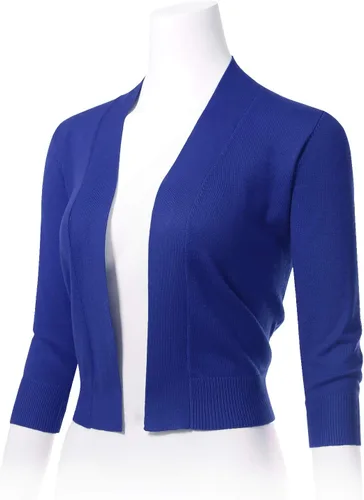 Vista 3 de Allsense Cárdigan Bolero de manga 34 para mujer