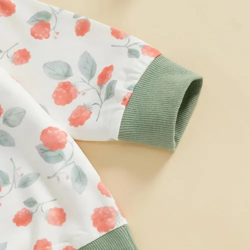 Vista 20 de Kaipiclos Ropa occidental para bebé niña, con lindo estampado con volantes, manga larga, pantalones para otoño e invierno, trajes de vaquera