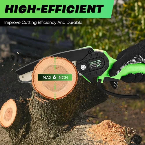 Vista 5 de Saker Mini motosierra inalámbrica de 6 pulgadas con interruptor de seguridad y mini motosierra Saker Motosierra de 6 pulgadas [2024 actualizada]