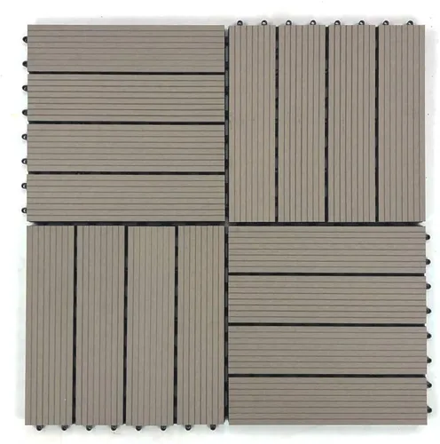 Vista 7 de RevTime Azulejos de madera y plástico Easy DIY de 12 x 12 x 3/4 pulgadas, jardín al aire libre, suelo de terraza entrelazado al aire libre, área