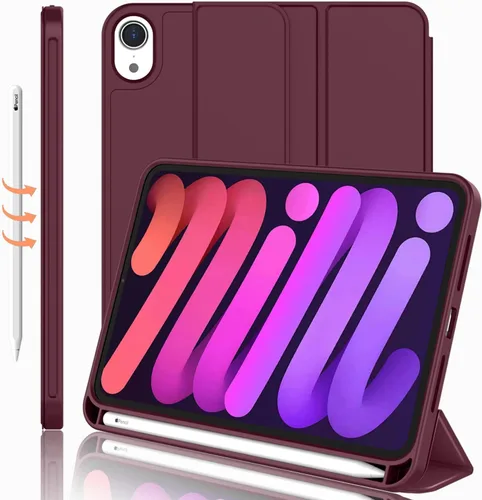 Vista 37 de iMieet Funda para iPad mini 7 2024 (A17 Pro), Funda para iPad mini 6 (8.3 pulgadas, modelo 2021), Funda para iPad mini 7ª/6ª generación con soporte