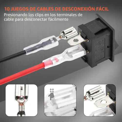 Vista 3 de DaierTek Mini interruptor basculante de encendido y apagado, 12 V, 20 A, T85, 2 pines, SPST, pequeño, encendido y apagado, 120 V, 10 A, interruptor
