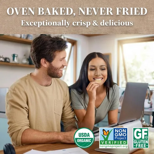 Vista 4 de Edward & Sons Snaps de arroz integral orgánico ligeramente salado, galletas de arroz sin gluten, aperitivo horneado al horno, grano entero, sin