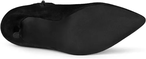 Vista 6 de Allegra K Botines elásticos con punta puntiaguda y tacones de aguja para mujer