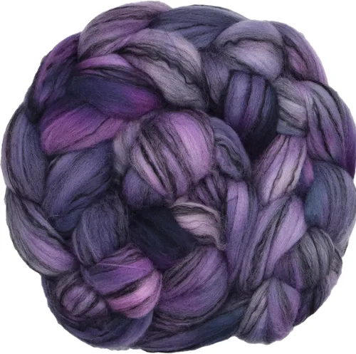 Vista 28 de Teñido a mano Superfino Merino Tencel Roving para hilar y fieltro. Albaricoque 1oz