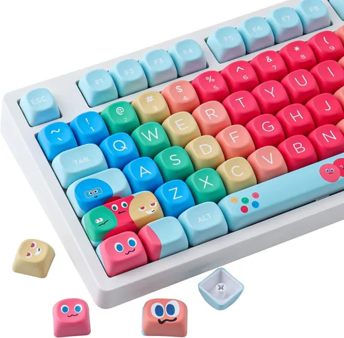 Vista 10 de Hyekit Teclas PBT, bonitas teclas Kawaii para teclados mecánicos Cherry MX 13