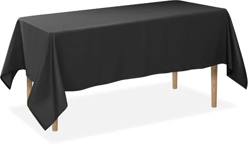 Vista 12 de Lann's Linens - Mantel rectangular de tela de poliéster de primera calidad para bodas, banquetes y restaurantes Rojo