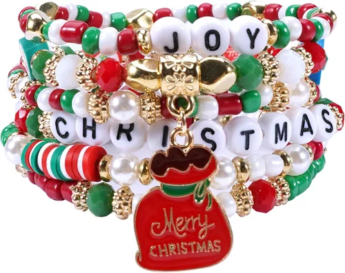 Vista 32 de Ardorchid Pulseras de Halloween para Mujeres Calabaza Fantasma Esqueleto Murciélago Calavera con Cuentas Apilables Elásticas Rugby Acción de Gracias