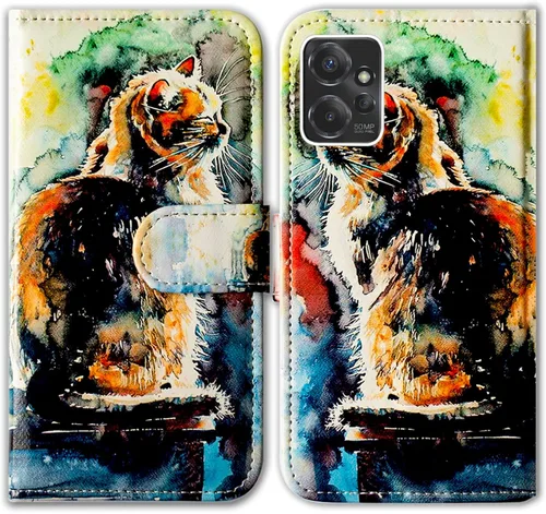 Vista 34 de Bcov Funda para Moto G Power 5G, diseño de pájaro negro y verde con tapa para teléfono con ranura para tarjetas, soporte para Motorola Moto G Power