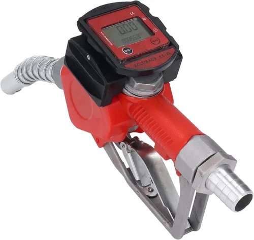 Vista 4 de Fafeicy Boquilla de combustible automática, aleación de aluminio, modelo K28, con medidor digital, apagado automático, bloqueo de 3 posiciones