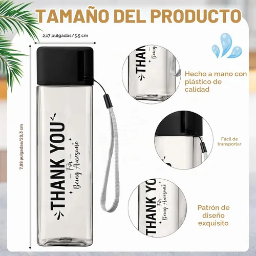 Vista 2 de Maxdot - 24 botellas de agua reutilizables de agradecimiento a granel, 17