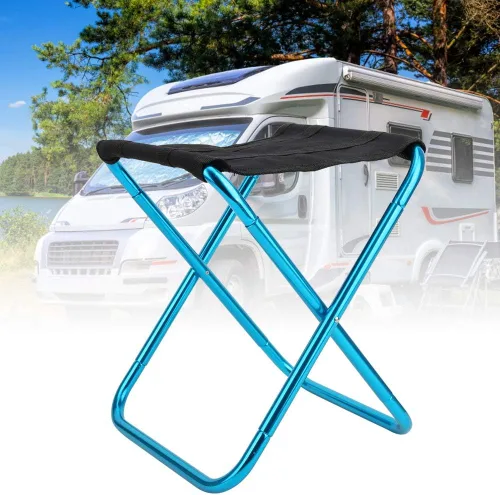 Vista 5 de Taburete plegable, fácil de transportar silla plegable portátil plegable para barbacoa