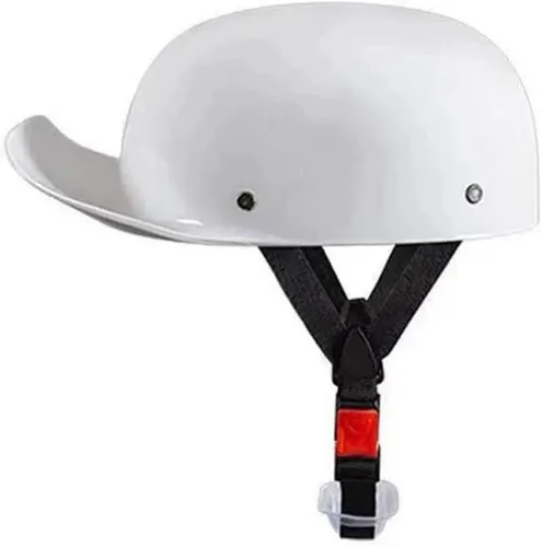 Vista 10 de Medio casco de motocicleta de perfil bajo, aprobado por DOT de calle, casco de motocicleta retro ligero de cara abierta, casco de motocicleta ATV