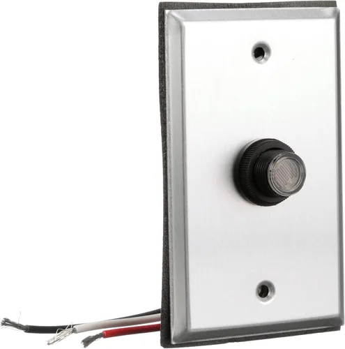 Vista 2 de Woods 59409WD - Placa de pared y control de luz de poste con cable para exteriores, acabado metálico, plateado (paquete de 6)