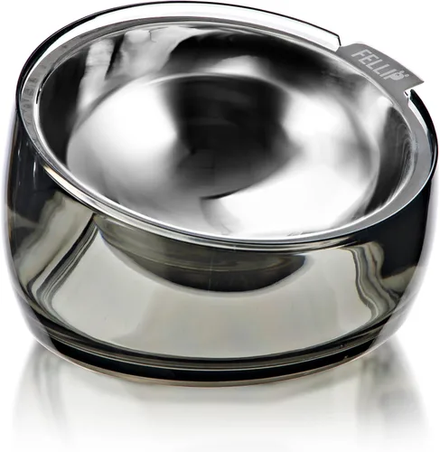 Vista 14 de Felli Oblik - Comederos elevados de acero inoxidable para perros pequeños de patas cortas, tazón de comida y agua, recipiente removible apto