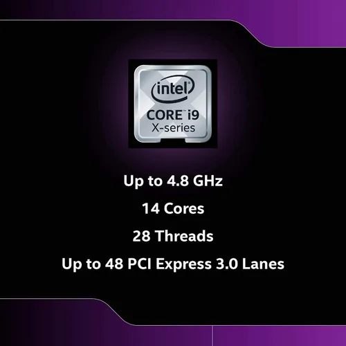 Vista 3 de Intel Core i9-10940X 3.3Ghz 14 Core LGA-2066 Procesador SRGSH