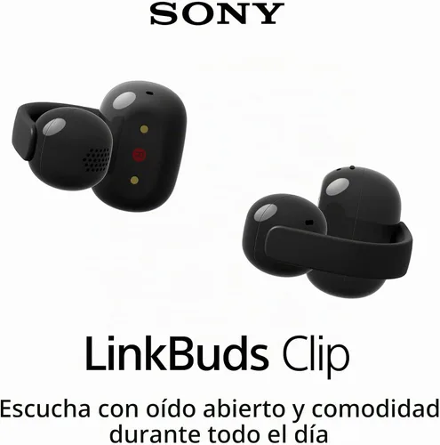 Vista 2 de Sony LinkBuds Clip Open-Ear Auriculares verdaderamente inalámbricos con Negro