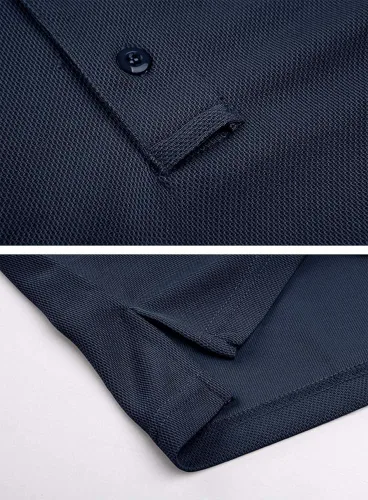 Vista 3 de Camiseta de cuello polo táctica Tacvasen para hombre, diseño de manga larga y corta, para deportes y uso al aire libre