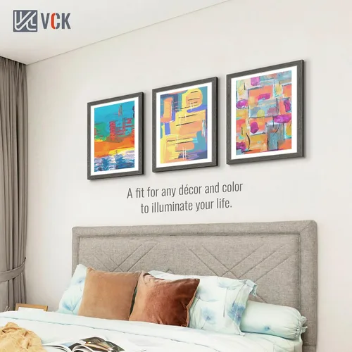 Vista 182 de VCK Marcos para póster de madera maciza de 22.375 x 34 pulgadas, marco de fotos A1 negro con montaje en pared, paquete de 3