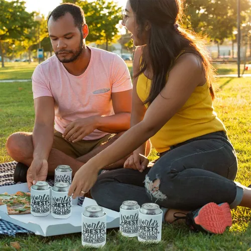 Vista 4 de Koozies para latas enfriador de bebidas World S Best Farter I Mean Father Super Dad Party Beer Cover
