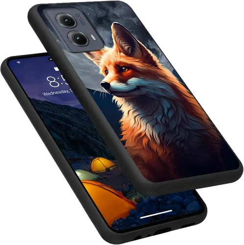 Vista 242 de Funda para Motorola Moto G Play 4G 2024, delgada y ligera, de silicona de TPU suave, color negro, ultrafina, para Motorola Moto G Play 4G 2024, Art