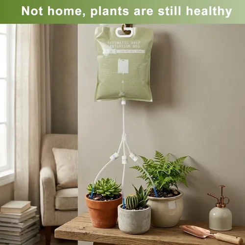 Vista 7 de 3 Pcs Plant Self Watering Device,6.5L Automatic Vacation Plant Waterer Bag