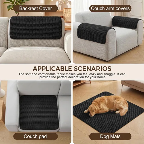Vista 4 de Foxdecor Fundas para Brazos de Sofá Funda para Brazo de Sofá, Juego de Fundas para Brazos de Sillón de 2, Fundas Antideslizantes para Brazos