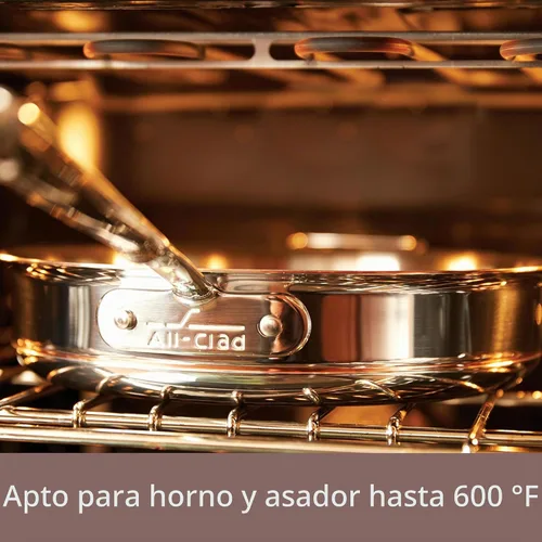 Vista 5 de All-Clad - Juego de utensilios de cocina de acero con núcleo de cobre, 5 piezas, fabricado en los Estados Unidos