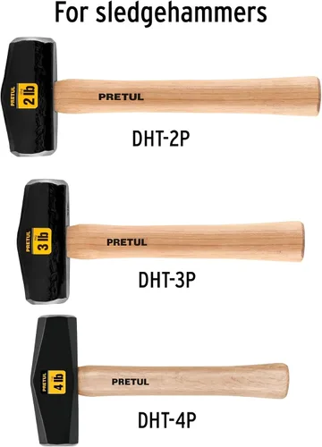Vista 4 de Truper - Mango de repuesto de madera para martillo (modelo 15906 / MG-MD-4) Compatible with 2, 3, and 4 lb Sledge Hammers, Hardwood Mallet Handle