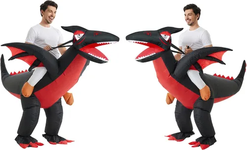 Vista 7 de DAHAKII Disfraz inflable de Navidad, decoración de Navidad, disfraz inflable para adultosdesfile de Navidad