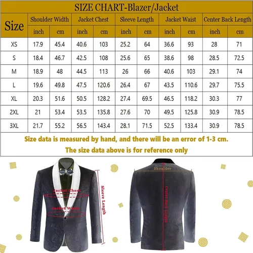 Vista 6 de Chaqueta de esmoquin floral para hombre, diseño de cachemira, ajustado, con solapa, para cena, graduación, fiesta, boda