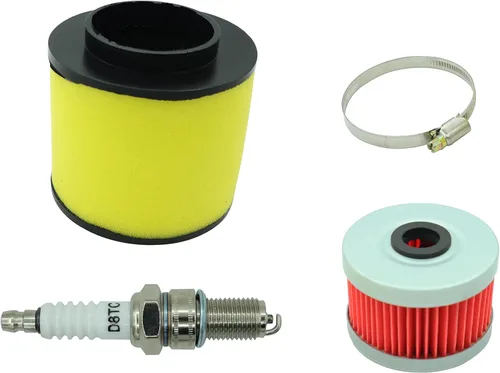 Vista 5 de Carburador TRX300 para Honda 300 TRX300FW Fourtrax Carb ATV 1988-2000 con piezas Filtro de aire y filtro de aceite Bujía Cable estrangulador Kit