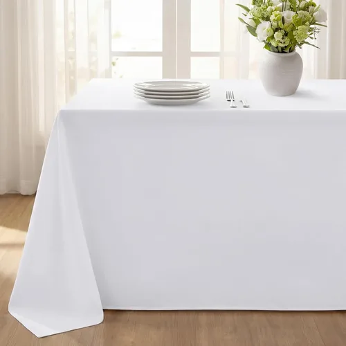 Vista 36 de Softalker - Mantel rectangular, impermeable y resistente a las manchas, mantel cuadrado de tela sin arrugas, lavable, cubierta de mesa de poliéster