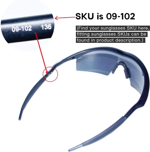 Vista 5 de Walleva Lentes o lentes de repuesto ventilados con almohadilla nasal negra para Oakley M Frame Strike - Múltiples opciones disponibles