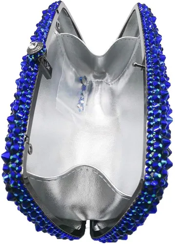 Vista 6 de Boutique De FGG Bolsos de noche para mujer, bolsos de boda de cristal con picos