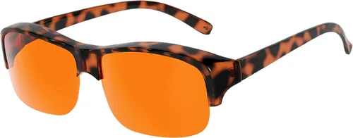 Vista 15 de Eyekepper Blue Light Reduction Fitover Glasses with Amber Lens Computer Glasses for Digital Screen,Wear Over Most Eyewear or Alone for