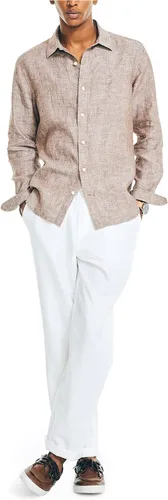 Vista 4 de Nautica Camisa de lino de ajuste clásico para hombre