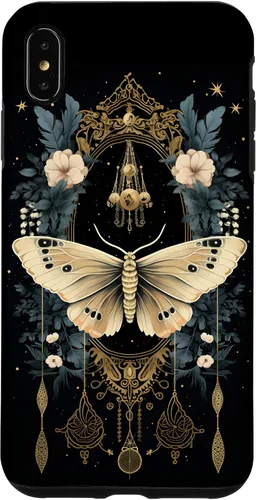 Vista 11 de iPhone 16 Celestial Moth Witchy Butterfly Botanical Moon Boho Flowers Case