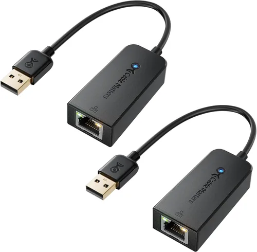 Vista 7 de Cable Matters Adaptador USB a Ethernet Plug & Play - Compatible con clones de direcciones PXE y MAC -Adaptador Ethernet a USB 2.0 de 10/100 Mbps