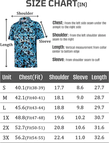 Vista 6 de APTRO Camisas polo de golf para hombre que absorben la humedad, camisas de golf hawaianas de ajuste seco
