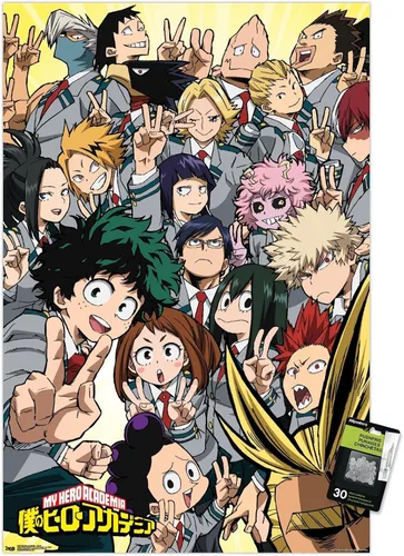 Vista 6 de My Hero Academia - Póster de pared para selfie con pasadores