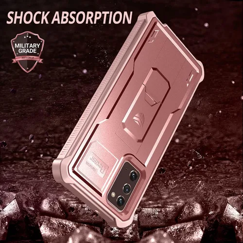 Vista 6 de Dexnor Funda para Samsung Galaxy Note 20 5G, [Protector de pantalla y soporte integrados] Protección de grado militar resistente a prueba de golpes