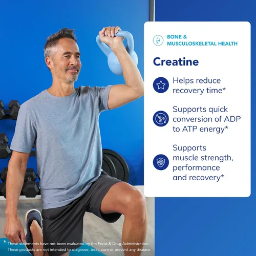 Vista 3 de Pure Encapsulations Creatina - Suplemento de creatina - Fuerza muscular, rendimiento y recuperación - Polvo de recuperación pre-entrenamiento - Sin