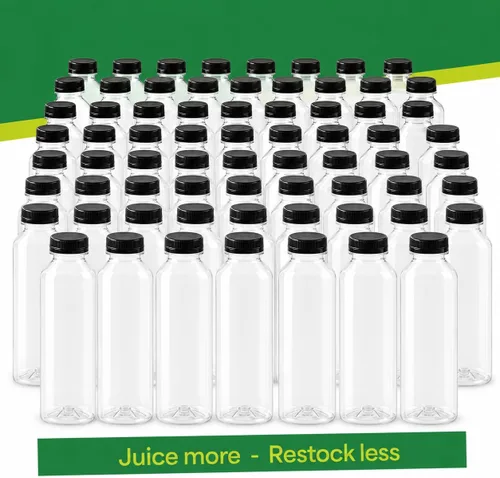 Vista 5 de EconoHome 16oz, paquete de 100 botellas de jugo sin BPA, a prueba de fugas