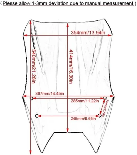 Vista 2 de Compatible con Suzuki V-Strom DL650 XT 650XT Adventure 2017-2023 Parabrisas ADV Wind Shield Protector de pantalla (color : transparente)