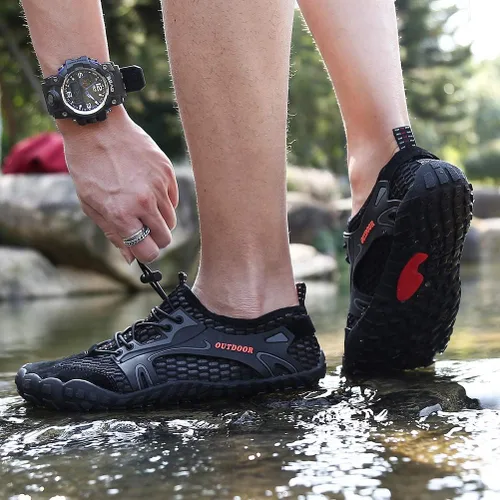 Vista 6 de AFT AFFINEST Zapatos acuáticos para hombre y mujer, zapatos acuáticos de secado rápido, zapatos de playa descalzos para natación, piscina, yoga