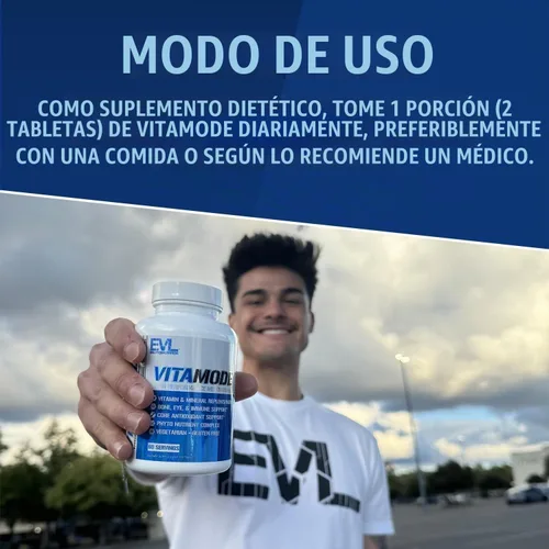 Vista 6 de EVL Advanced Daily Multivitamin - Multivitamínico diario avanzado para hombres con minerales esenciales, complejo de fitonutrientes y VitaMode